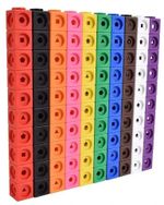 - 100pcs Snap Maths Cubes – Interlocking Counting Blocks  Classroom Toy & Gift 