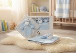 Blue Newborn Baby Boy Gift Set | Luxury Soft Comforter, Blanket & Present Box
