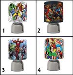 MARVEL SUPERHEROES TOUCH TABLE BEDSIDE LAMP KIDS ROOM CHOOSE FROM 4 DESIGNS