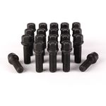 M14 x 1.5, Radius 13, 27mm-60mm Alloy Wheel Bolts, 17mm Hex, For VW, Audi, Black