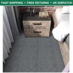 Thick 4.5mm Peel and Stick Carpet Tiles, Light Grey, Anti-Slip Comfort Tiles