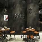 Black Vintage Vinyl Concrete Wall Effect Wallpaper Retro Plain Texture Wall Deco