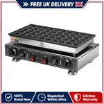 Commercial Poffertjes Maker Machine 50 Hole 1800W GEARZAAR UKCA Approved Unit