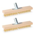 Broom Wire Brush Set Weeder Removal Metal Brushes Steel Stainless Hand Ergonomic