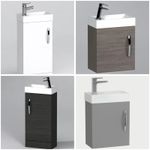 400mm 1 Door Vanity Unit Basin Sink Cabinet Freestanding & Wall Hung Cloakroom