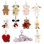 Jelly Bag Charm Key Ring cat - Cute Soft Plush Key Ring Various collections