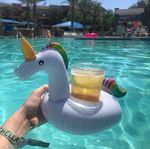 Inflatable Holder Drink Drinks Pool Party Cup Summer Bath Floating Unicorn