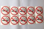 Bus Coach Taxi No Smoking Signs Sticker Stickers 70mm / 7cm x 100