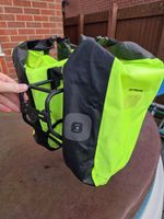 Tortec Expedition Rear Pannier Rack, Black  with btwin dry bag panniers