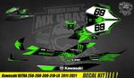 Decal Kit Jet Ski Kawasaki ULTRA 250-260-300-310-LX Monster Green