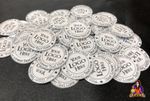 25mm Personalised Custom Trophy or Medal Centres with Acrylic Domes x 12