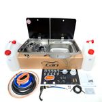 Can FL1765 RH Double Burner Hob/ Sink with Cold Kit