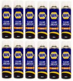 12x NAPA Clear Spray Grease 500ml Water Resistant Aerosol Lubricant PTFE Chain