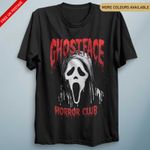Halloween Face Ghost T Shirt Horror Club Shirt Halloween Gift Unisex Cotton Tee