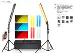 NEEWER Upgraded LED Video Light Stick & 2.4G Remote Kit, 2 Pack Handheld Dimmabl