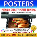 PERSONALISED CUSTOM POSTER PRINTING Satin Gloss Matt Paper & PVC A0 A1 A2 A3 A4+