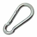 8mmm x 80mm BZP Steel Snap Carbine Hook for Gym Cables GYM MACHINE HOOK 300 KILO