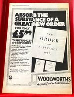 New Order Substance Vintage ORIGINAL 1987 Press/Magazine ADVERT Poster-Size