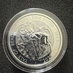 TUDOR Beasts Yale of Beaufort Silver Coin 2oz 999.9 Fine 2023 Royal mint 