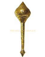 Pure Brass Mace Hanuman Gada Weapon Puja Hindu Altar Persian Wicca Pagan Ritual