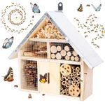 Wooden Insect House Bug Hotel Bee Butterfly Ladybird Garden Habitat Box