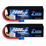 2x Zeee 22.2V 7000mAh 6S LiPo Battery EC5 100C for RC Car Truck Airplane UAV LKW