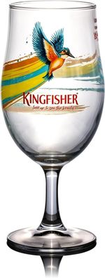 Set Of 2 x Kingfisher Chalice Pint 20oz Glasses Brand New Genuine