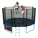6FT 8FT 10FT 12FT 14FT Trampoline With Enclosure Rain Cover Safety Net Ladder UK