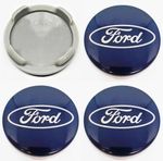 4x 54MM BLUE FORD ALLOY WHEEL CENTRE HUB CAPS FOCUS FIESTA  KUGA MK2 ALL MODELS