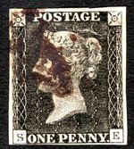 QV USED 4 MARGIN 1D BLACK WITH BROWN CANCEL.