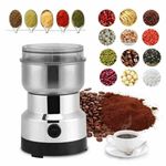 Electric Coffee Grinder Stainless Steel Spice Nuts Seeds Beans Mill Blender UK