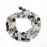 Rutilated Quartz Gemstone Nugget Beads - Natural Crystals - 5mm x 6mm -1 Strand