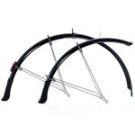 Flinger F35 Deluxe Road Bike 700c Full Length Mudguards - Black