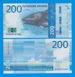 Norway 200 Kroner P 55 2016 UNC