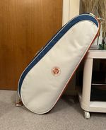 Roland Garros Tennis Racket Bag White/Navy/Orange Shoulder Straps Zip Pocket