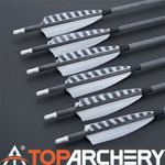 32" Archery Hunting Carbon Arrows Sp400 Natrue Feathers for Compound Recurve Bow