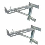 1 Pair Two Rung Short Body Ladder Jack Scaffold Bracket for 18" Wide Platform