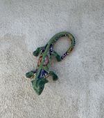 Genuine TALAVERA Pottery  IGUANA LIZARD Figurine - Mexican Wall Art-Large  12"