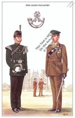 THE LIGHT INFANTRY British Army Uniform & Badge Postcard #33