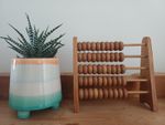 Vintage Wooden Abacus – Natural Wood Counting Frame – Decorative Display Piece