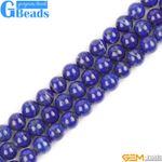Natural Blue Lapis Lazuli Gemstone Round Beads 15" 6mm 8mm 10mm 12mm 14mm 16mm