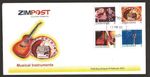 ZIMBABWE 2021 MUSICAL INSTRUMENTS SET OF 4 ON ILLUSTRATED FDC
