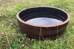 SMALL WATERTIGHT 20CM TALL OAK HALF WHISKY BARREL FISH POND LILLY FEATURE TUB
