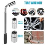 Extendable Wheel Brace Wrench Telescopic 17 19 21 23mm Car Van Socket Tyre Nuts