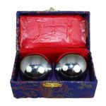 2pcs Baoding Balls Chinese Health Exercise Massage Balls with Case Stress