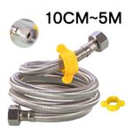 Shower Braided Hose 304 Stainless Steel Flexible Bathroom Pipe Bath Taps 10CM~5M