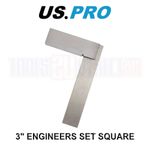 US PRO Tools 3" (75mm) Engineers Set Square Stainless Steel 2683