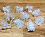 10 RJ11 RJ12 6p6c Crimp Plug Ends ADSL VDSL Cable Connector Plug Telephone 6Pin
