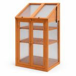 3 Tier Large Wooden Greenhouse Outdoor Cold Frame Garden Plant Growing Shelter