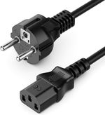 JOB LOT EU 100 x 1.8m MAINS POWER CABLE MONITOR PC KETTLE C13 LEAD EU 2 PIN EURO